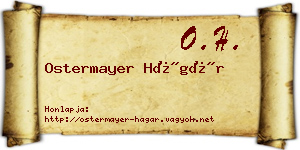 Ostermayer Hágár névjegykártya